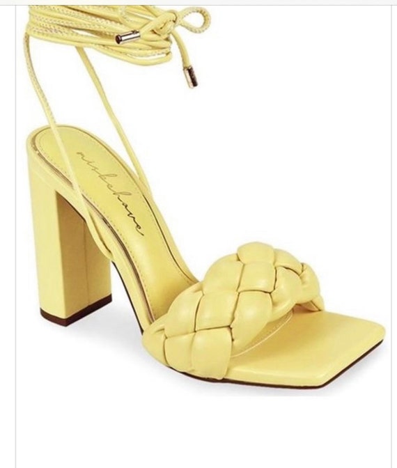 Braided Tie Up Heel  (Yellow)