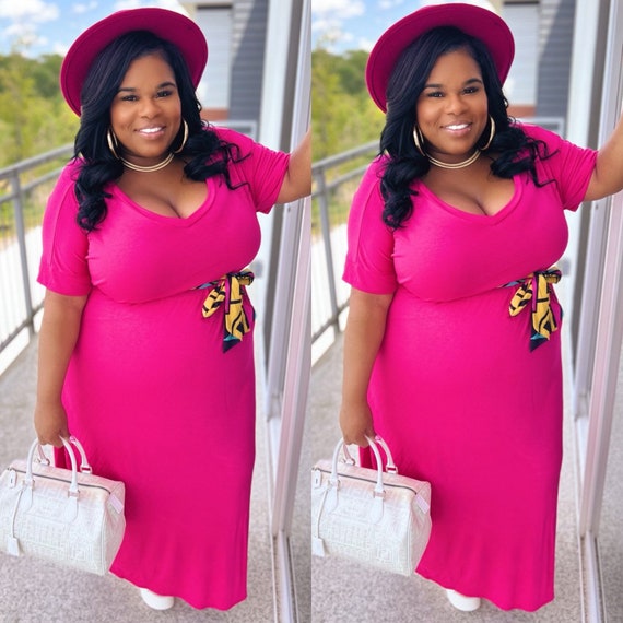 City Girl Maxi Dress hot Pink Etsy