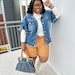 Fancy Jean Jacket W/ Ruffle Detail