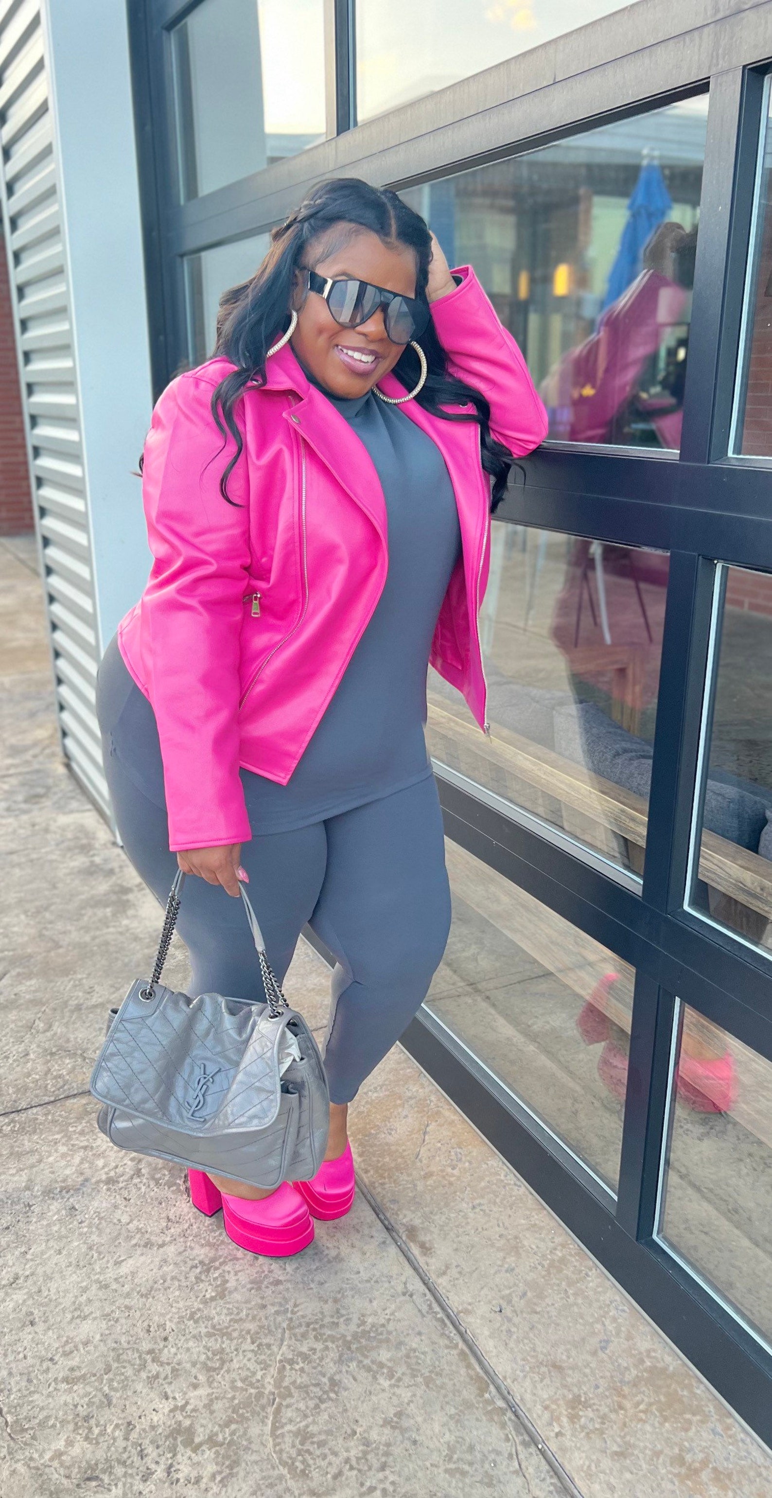 Oversized Mauve Mockneck