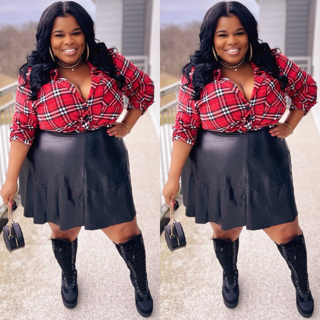 Plaid Me Please Flannel ( Red) - Etsy