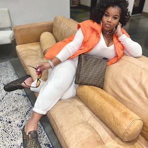 Orange Puffer Vest