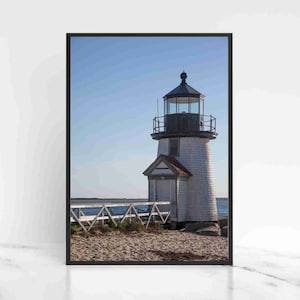 Brant Point Lighthouse Print, Nantucket Photography, Beach Wall Art, New England Coast Print, Brant Point Print, Instant Download