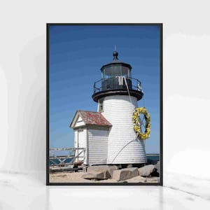 Nantucket Print, Lighthouse Photography, Beach Wall Art, New England Coast Print, Brant Point, Daffodil Festival Print, Instant Download