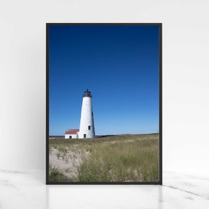 Nantucket Print, Lighthouse Photography, Beach Wall Art, New England Coast Print, Great Point Lighthouse, Summer Print, Instant Download