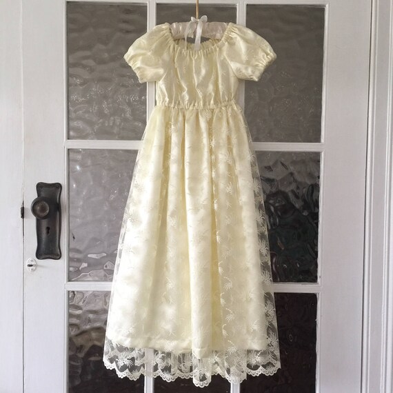 cream christening dress
