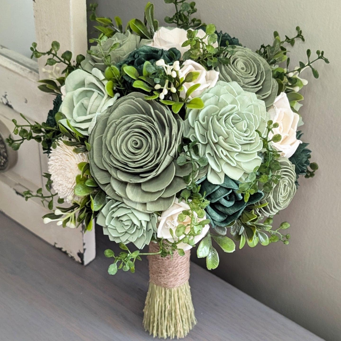 Olive Green Bridesmaid Bouquet - Etsy
