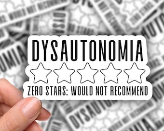 Dysautonomia Zero Stars Sticker – Chronic Illness Awareness