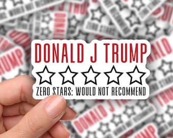 3-inch Sticker Zero stars Orange clown