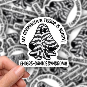 Connective Tissue Zebra Ghost Sticker - 3 inch