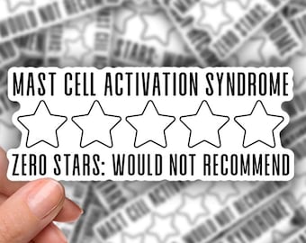 Zero Stars, Would Not Recommend 3-inch Sticker - MCAS Awareness