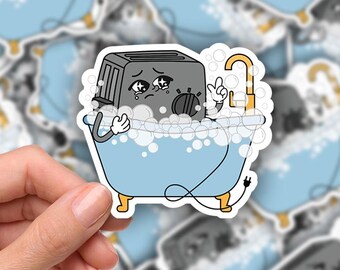 Toaster bath 3-inch Sticker