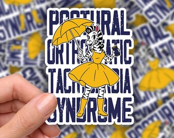 3-inch Sticker Salty Zebra over POTS Style 1