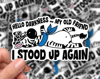 3-inch Sticker Passed out Zebra Sticker