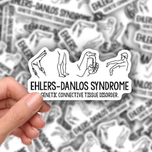 EDS Awareness Sticker: Ehlers Danlos Syndrome Zebra