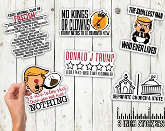 3-inch Sticker Anti-Orange Clown (6 PC Set)
