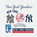 New York Yankees Cut Files, SVG Files, Baseball Clipart, Cricut New York Yankees Cutting Files, Baseball DXF, Clipart, Instant Download
