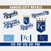Kansas City Royals Cut Files, SVG Files, Baseball Clipart, Cricut Kansas City Royals Cutting Files, Baseball DXF, Clipart, Instant Download