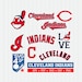 Cleveland Indians Cut Files, SVG Files, Baseball Clipart, Cricut Cleveland Indians, Cutting Files, Baseball DXF, Clipart, Instant Download