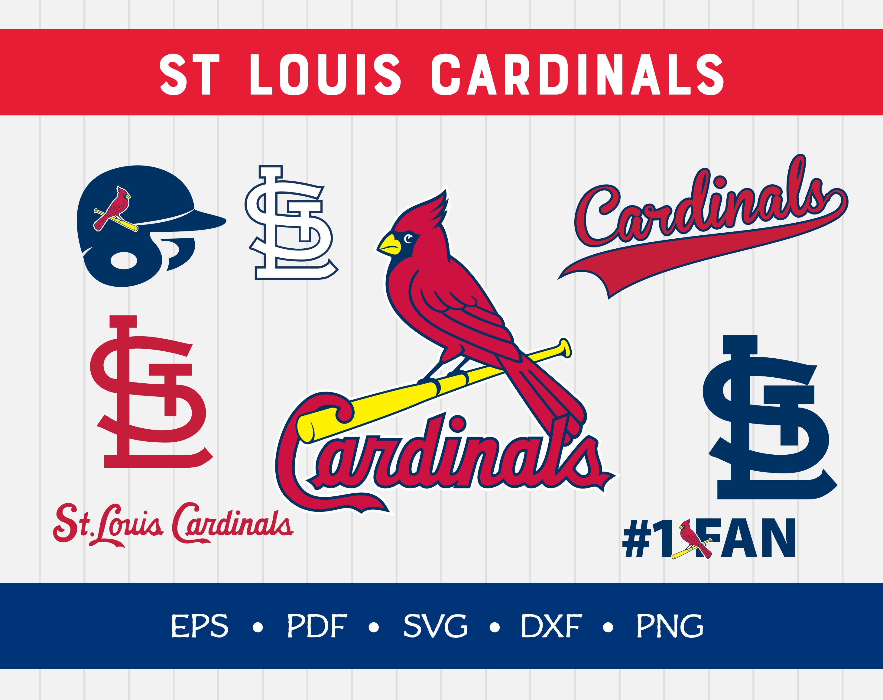 Download St Louis Cardinals Cut Files SVG Files Baseball Clipart | Etsy