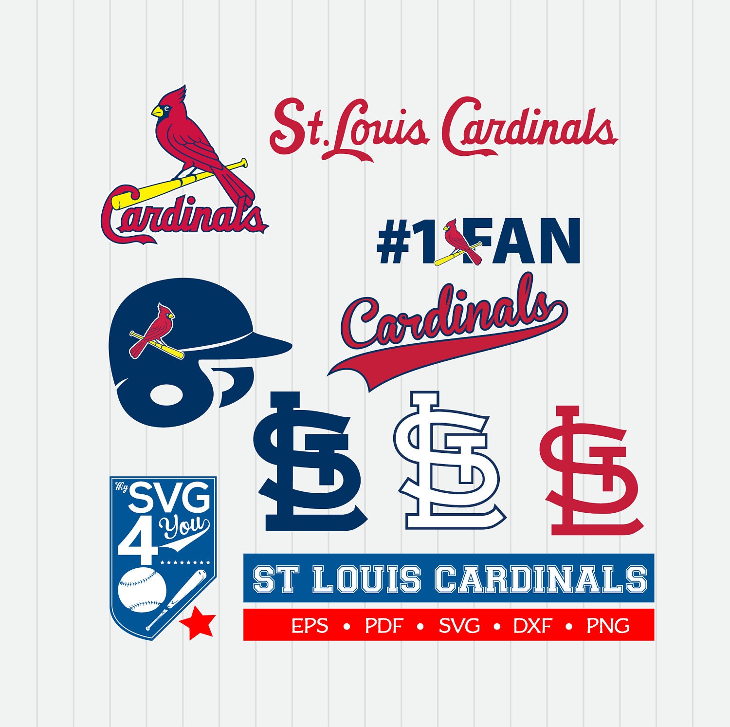St Louis Cardinals Cut Files SVG Files Baseball Clipart | Etsy