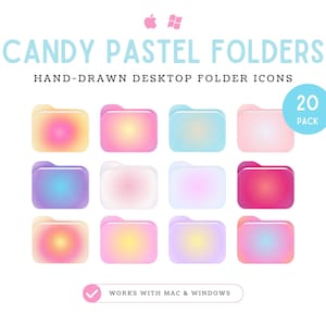 Cute desktop icons, pastel aura gradient icons for mac and windows, Aesthetic pink desktop icons, dreamy pastel desktop icons