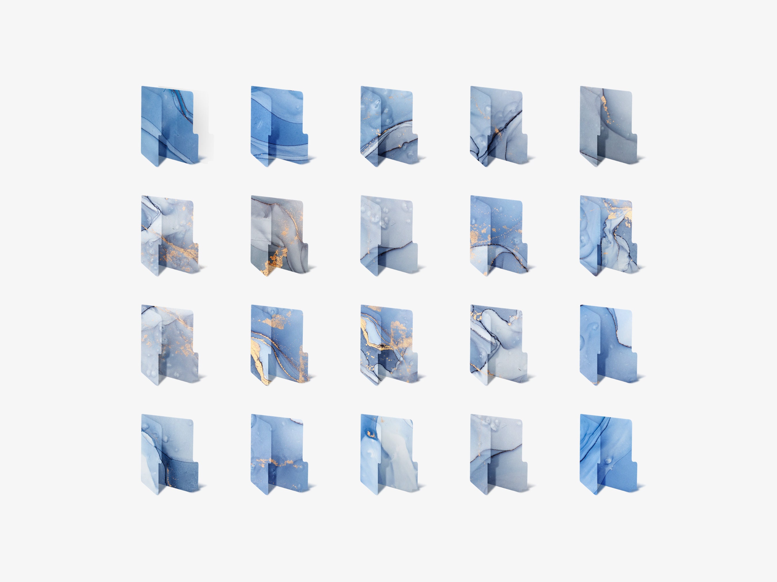 Desktop Icons, Blue Folder Icons, Desktop Icons for Mac and Windows ...