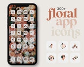 Floral iPhone App Icons, iOS 14 Aesthetic Home Screen (Digital Download)