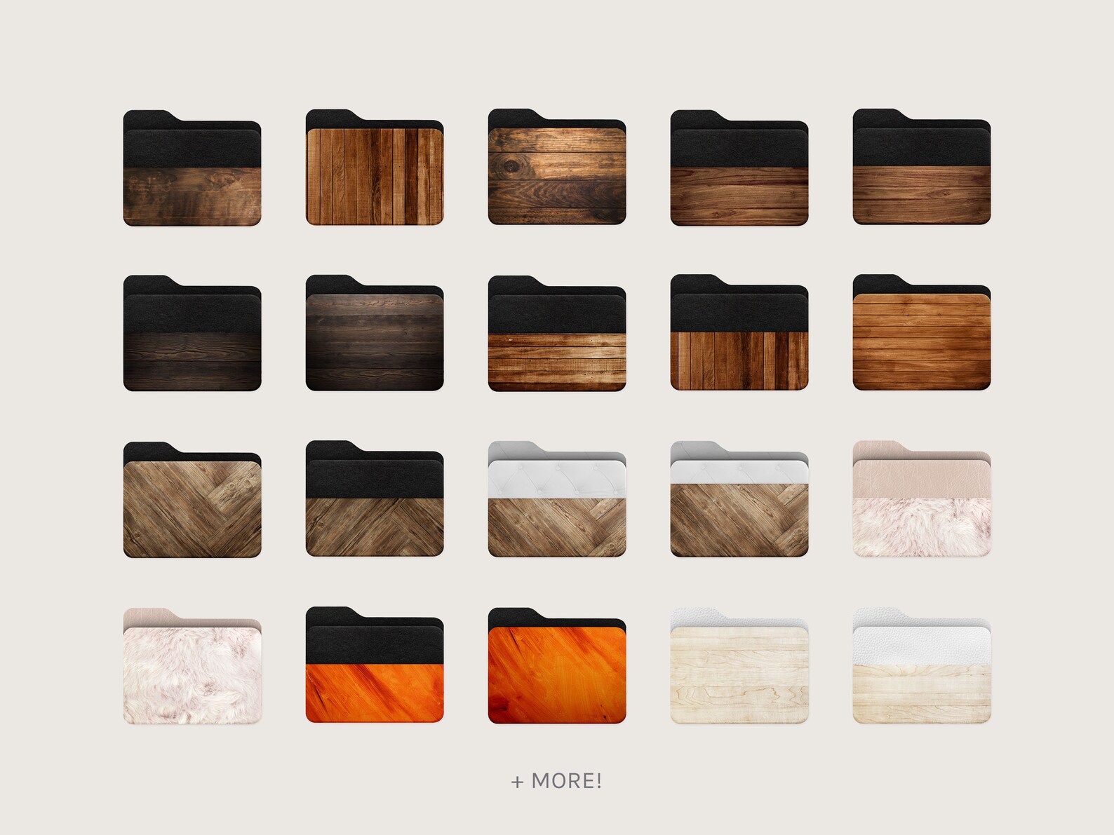 Rustic Folder Icons for Mac and Windows » Wood Folders Icons » Custom ...