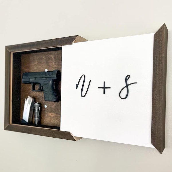 Hidden Gun Concealment - Gun Storage - Custom Gifts For Men - Father's Day Gift - Christmas Gift for Husband- Anniversary Gift for Men