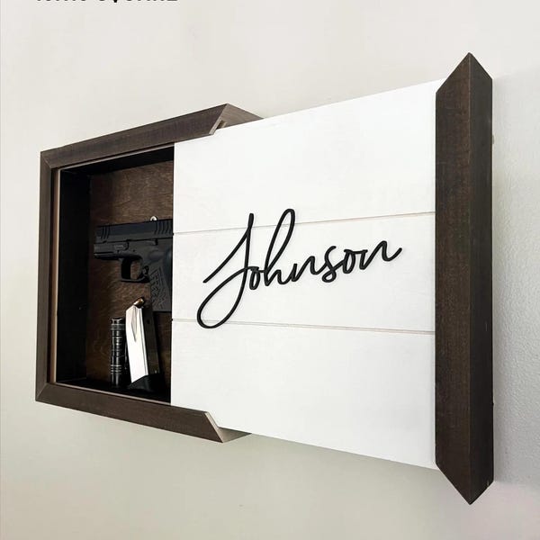 Hidden Gun Concealment - Gun Storage - Custom Gifts For Men - Father's Day Gift - Christmas Gift for Husband- Anniversary Gift for Men