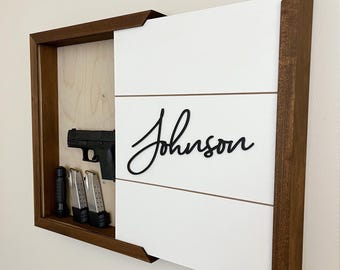 Hidden Gun Concealment - Gun Storage - Custom Gifts For Men - Father's Day Gift - Christmas Gift for Husband- Anniversary Gift for Men