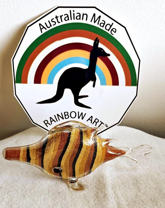 AUSTRALIAN Extra Large TROPICAL FISH  Coloured Sands Souvenir by Rainbow Art Australia