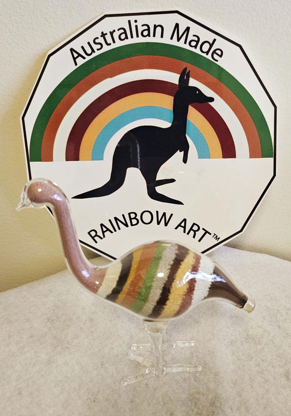 AUSTRALIAN EMU Coloured Sands Souvenir By Rainbow Art Australia