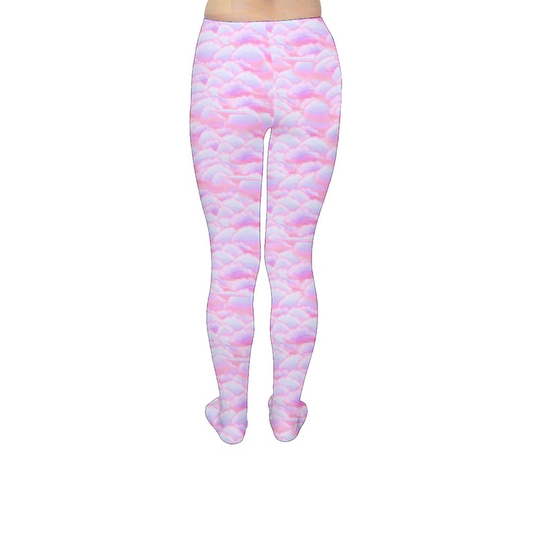 Pastel Clouds Tights Soft Pink and Purple Cute Yume Kawaii Etsy