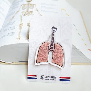 Lung keychain, science keychain, anatomy keychain, keychain for doctor, keychain for nurse, internal organs