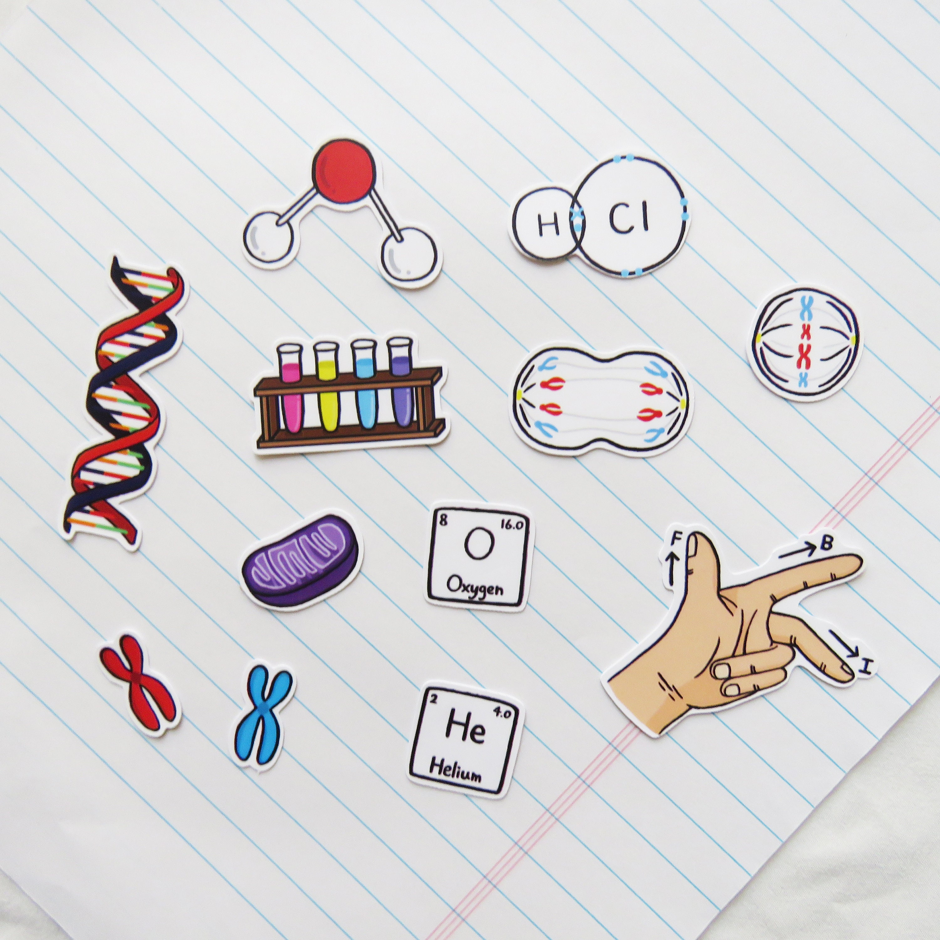 Science Sticker Set (12pcs), Laptop Decal, Laptop Sticker, Science ...