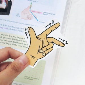 Fleming’s Left Hand Rule Sticker / autocollant d’ordinateur portable, autocollant d’ordinateur portable / science