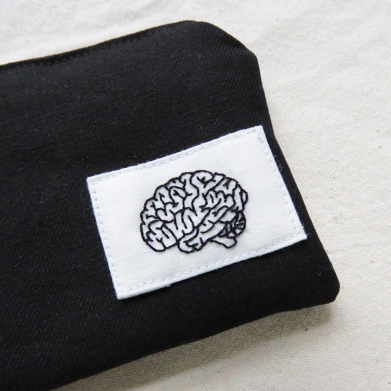 science embroidery chemistry embroidery biology embroidery Brain Science pouch brain embroidery doctor nurse gift biology