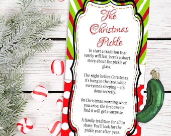Die Weihnachtsgurke Geschichte - SOFORTIGER DOWNLOAD - Feiertagstraditionen
