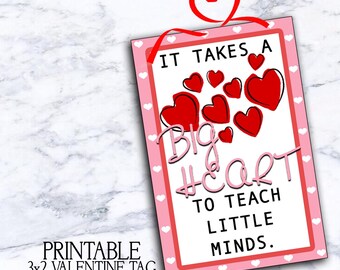 Valentijnscadeaukaartjes - waardering leraar - Vday-gunsten - Valentijnskaarten - INSTANT DOWNLOAD