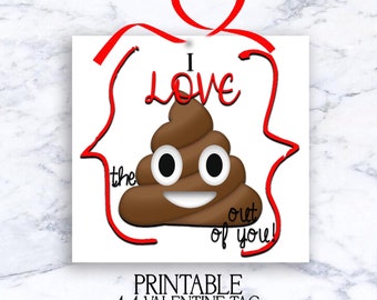 Grappige Valentijnsdagsticker: I Love The S*%# Out Of You (directe download)