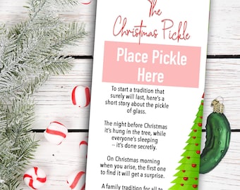 Cadeaukaartje kerst augurk - DIRECT DOWNLOADEN
