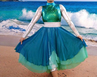 Hannah Dance Dress/ Dance Dress/ Royal Blue Yellow Dress/ Worship Dress/  Ballet Dress/vestido De Danza/ Tunica/ Tunic/ Praise/ Kingdom - Etsy