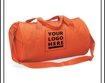 Sports crossover gym bag, lightweight fabric purse, travel medium bag with printed vinyl  personalized business, name, logo on side