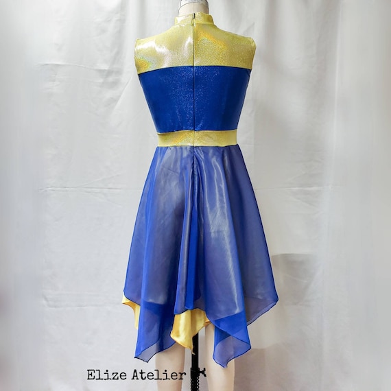 Hannah Dance Dress Dance Dress Royal Blue Yellow Dress Worship Dress Ballet Dress vestido De Danza Tunica Tunic Praise Kingdom Etsy Canada