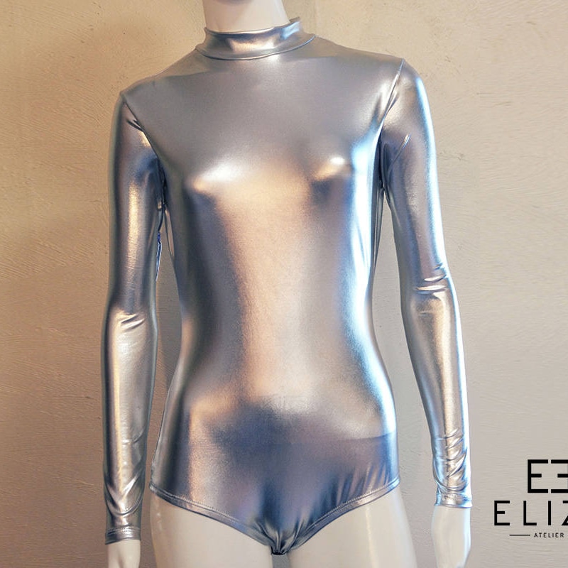 Custom Inked Lycra One Shoulder Leotard with Sash main image 1