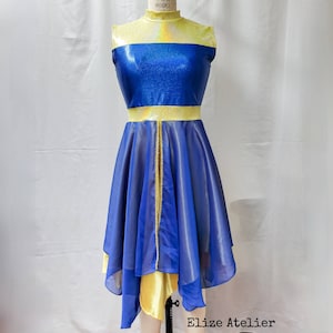 Hannah Dance Dress/ Dance dress/ Royal blue yellow dress/ worship dress/ ballet dress/vestido de danza/ tunica/ tunic/ praise/ kingdom