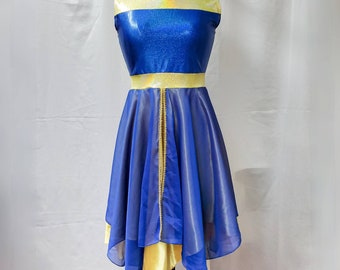Hannah Dance Dress/ Dance dress/ Royal blue yellow dress/ worship dress/ ballet dress/vestido de danza/ tunica/ tunic/ praise/ kingdom