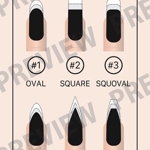 Nagelformsguide: Salongsreferensskylt (digital nedladdning, 8,5x11" PDF och PNG)
